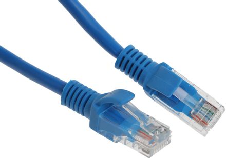 Патч-корд CABLEXPERT PP12-0.25M/B литой (molded), UTP, кат.5E, 0.25м, 4 пары, 26AWG, алюминий омедненный, многожильный, синий