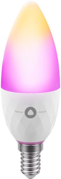 Умная лампа ЯНДЕКС YNDX-00017 E14 RGB 4.8Вт 430lm Wi-Fi (1шт)