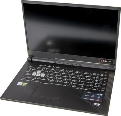 Ноутбук игровой ASUS ROG G712LU-EV001T 90NR03B1-M02120, 17.3", Intel Core i7 10750H 2.6ГГц, 6-ядерный, 8ГБ DDR4, 512ГБ SSD,  NVIDIA GeForce  GTX 1660 Ti - 6 ГБ, Windows 10 Home, черный