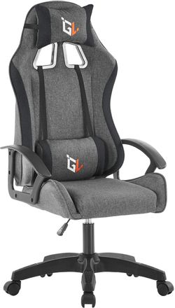Кресло игровое GAMELAB Nomad, ткань, до 80кг, фиксированные подлокотники, темно-серый