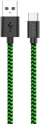 Изображение товара Кабель PERO DC-04,  USB Type-C (m) -  USB (m),  зеленый / черный [prdc-04tc1mgb]