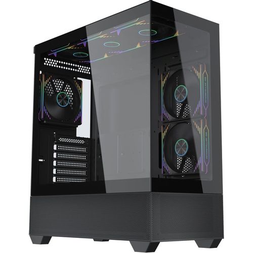 Корпус ATX Accord ACC-EL1B TG, Midi-Tower, без БП, черный