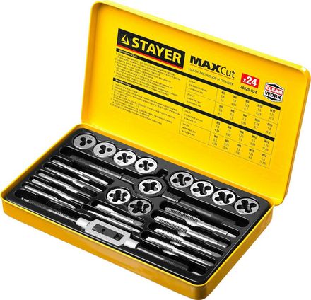 Набор резьбовой Stayer Master 28020-H24 в компл.:24 предмета жесткий кейс