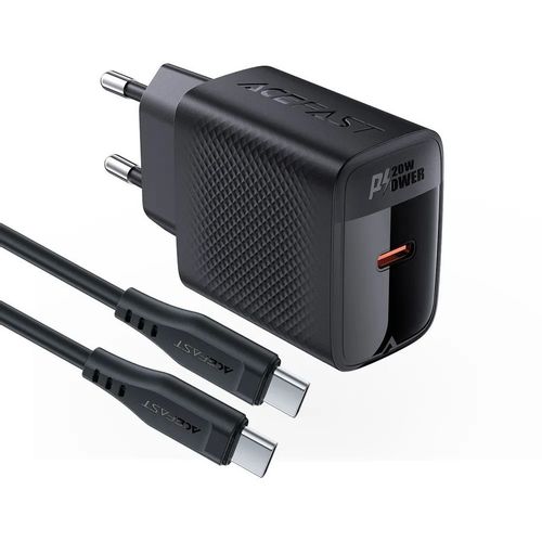 Сетевое зарядное устройство ACEFAST A82, USB-C, USB-C, 20Вт, 3A, черный [af-a82p5-bk]
