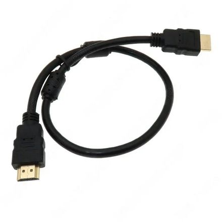 Кабель аудио-видео PREMIER 5-813,  HDMI (m) -  HDMI (m),  ver 2.0,  0.75м, GOLD,  ф/фильтр,  черный [5-813 0.75]