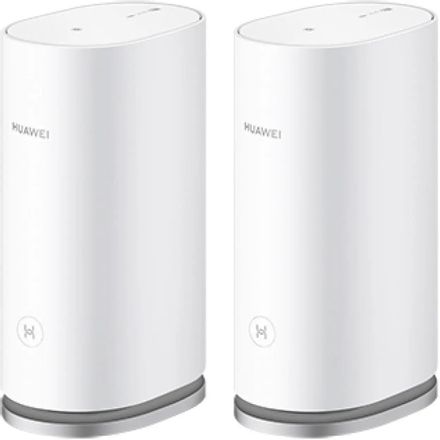 Бесшовный Mesh роутер Huawei Mesh 3 WS8100-22,  Wi-Fi 6,  AX3000,  2.4/5ГГц, 3 WAN/LAN, белый, 2 шт. в комплекте [53039180]