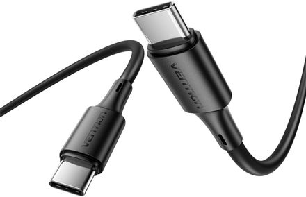 Кабель VENTION TRYBBH, USB Type-C (m) - USB Type-C (m), 0.9м, 3A, черный