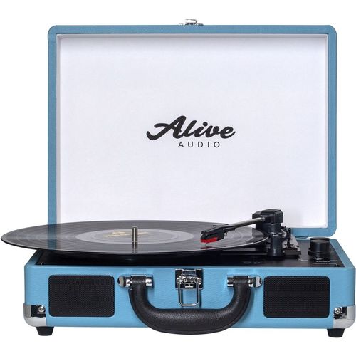 Виниловый проигрыватель ALIVE AUDIO Glam, ручной, синий [glm-01-aq]