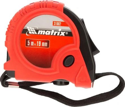 Рулетка MATRIX Rubber,  5м [31002      ]