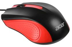 Мышь проводная Acer OMW012, USB, черный и красный