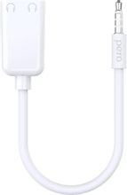 Изображение товара Переходник PERO AD-06 Jack 3.5 (m) - 2хJack 3.5 (f) белый