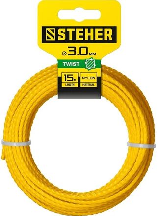 Леска для триммеров STEHER 75020-3.0, 3мм, 15м