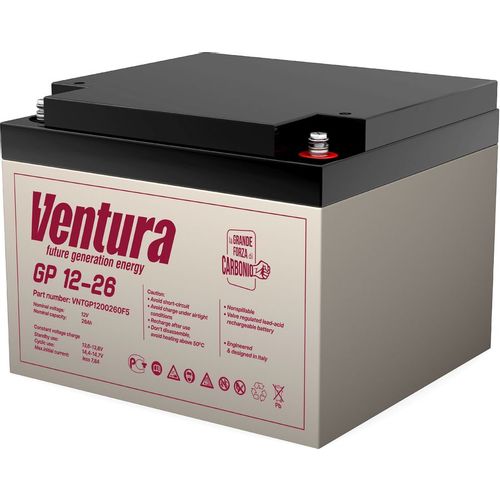 Аккумуляторная батарея VENTURA GP 12-26 для ИБП, 12В, 26Ач [vntgp1200260f5]