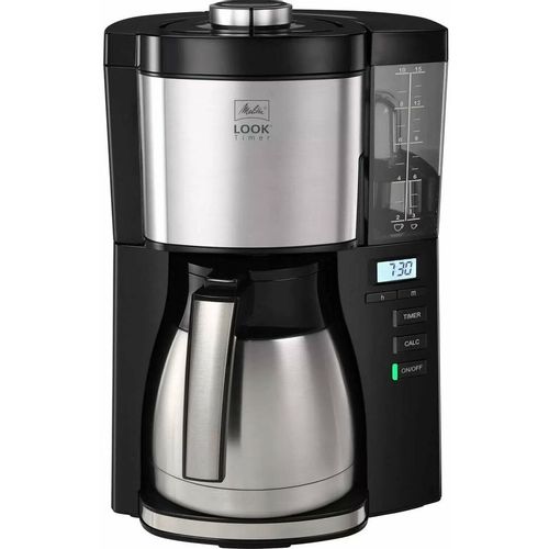 Кофеварка Melitta Look V Therm Timer Black Filter, капельная, черный /нержавеющая сталь