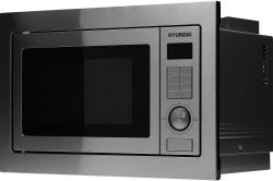 Встраиваемая микроволновая печь Hyundai HBW 2544 IX, 25л, 900Вт, серебристый