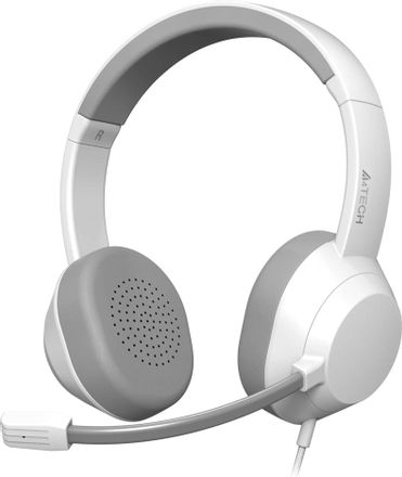 Гарнитура A4TECH Fstyler FH150U,  для компьютера, накладные,  USB, белый  / серый [fh150u white]