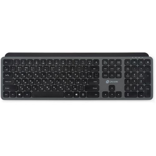 Клавиатура Oklick K859W, беспроводная, USB, Радиоканал, ножничная, серый/черный [2002136]