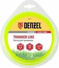Изображение товара Леска для садовых триммеров DENZEL 96121, 2. 4 мм, 58 м - прочная и универсальная оснастка