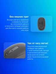 Мышь беспроводная Logitech M196, графитовый