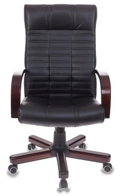 Кресло руководителя Бюрократ KB-10WALNUT, на колесиках, эко.кожа ...