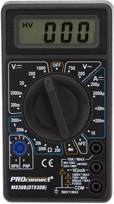 Мультиметр цифровой PROCONNECT M830B DT830B, ручной [13-3011] – купить ...