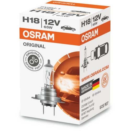 Лампа автомобильная галогенная Osram 64180L, H18, 12В, 65Вт, 1шт