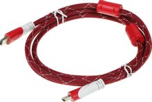 Изображение товара HDMI кабель GOLD 1.8м ver 1.4 позолота феррит фильтр красный