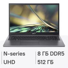 Изображение товара Ноутбук Acer Aspire 3 A317-55P-P3G1 17.3 IPS FHD 8ГБ 512ГБ SSD без ОС серебристый