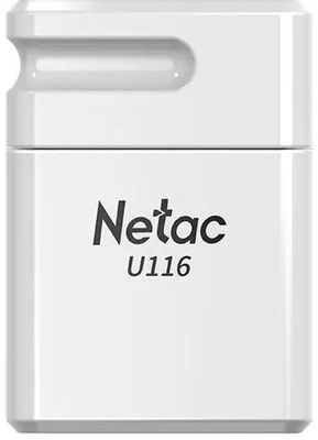 Флешка USB NETAC U116 64ГБ, USB2.0, белый [nt03u116n-064g-20wh]
