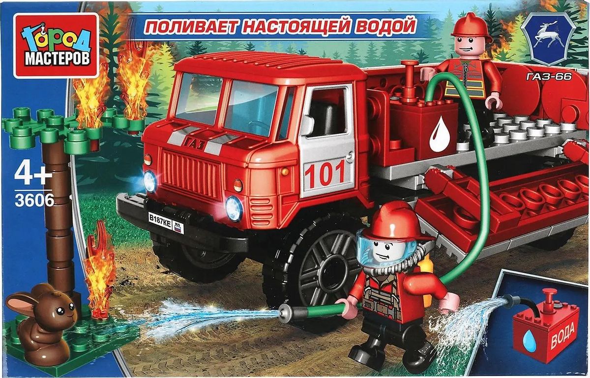 Характеристики Конструктор Город Мастеров Пожарная служба. ГАЗ-66 [3606-kk]  (1736412) смотреть в СИТИЛИНК