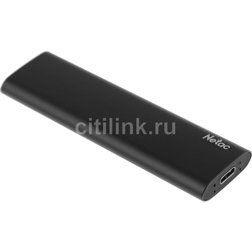 2ТБ Внешний диск SSD NETAC Z Slim NT01ZSLIM-002T-32BK, USB-C, чтение - 550МБ/с, черный