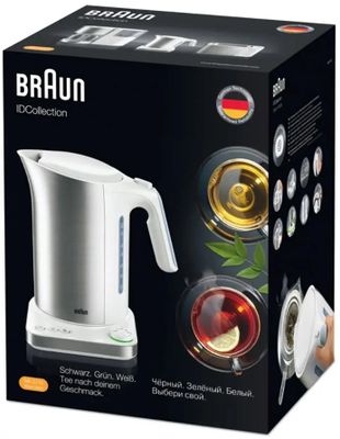Чайник электрический Braun WK5115WH, 3000Вт, белый – купить в Ситилинк ...