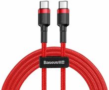 Изображение товара Кабель BASEUS Cafule flash,  USB Type-C (m) -  USB Type-C (m),  2м,  красный / черный
