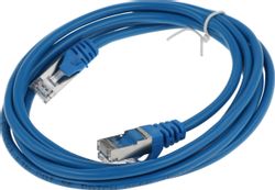 Патч-корд CABLEXPERT PP22-2M/B литой (molded), FTP, кат.5E, 2м, синий