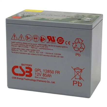 Аккумуляторная батарея CSB GPL12850 FR для ИБП, 12В, 85Ач
