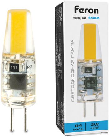 Упаковка ламп LED FERON G4,  капсульная, 3Вт, LB-423, 10 шт. [51169-10]