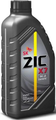 Моторное масло ZIC X7, 5W-40, 1л, синтетическое [132662]