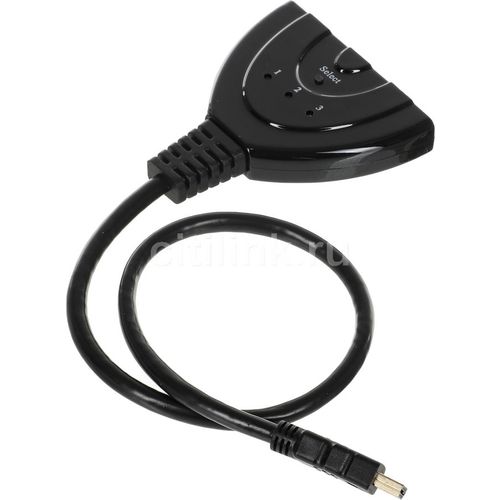 Переключатель аудио-видео PREMIER 5-871, HDMI (m) — HDMI (f), HDMI (f), ver 1.4, 0.5м, черный [5-871 0.5]