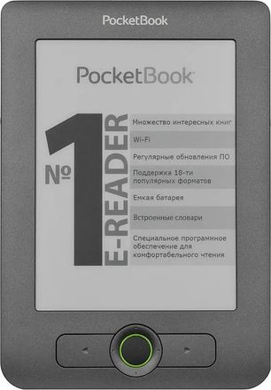 Электронная книга PocketBook 611, 6", темно-серый
