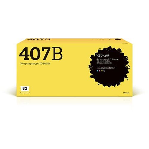 Картридж T2 TC-S407B, CLT-K407S/SU132A, черный / TC-S407B