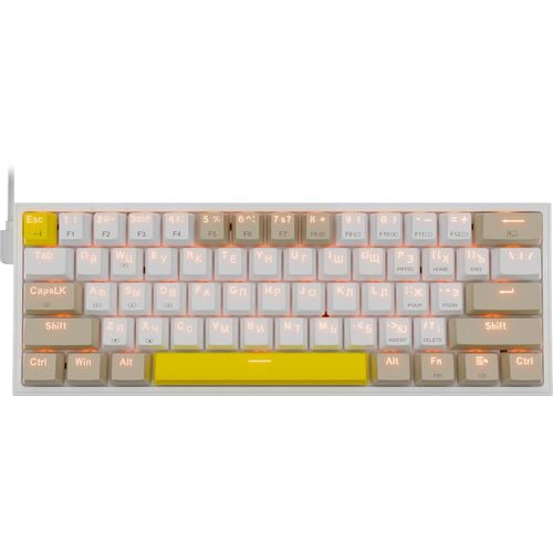 Клавиатура Redragon Fizz, проводная, USB, механическая, белый [72596]