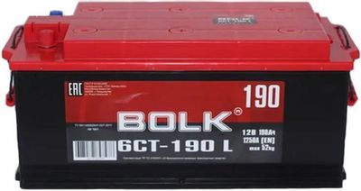 Отзывы на Аккумулятор для грузового автомобиля BOLK 190Ач 1200A [b 190 ...