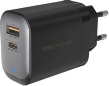 Изображение товара Сетевое зарядное устройство PERO ТС29 USB-A USB-C 45Вт серое