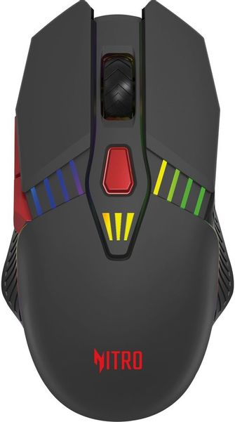 Мышь беспроводная Acer Nitro OMR305, игровая, Bluetooth/Радио, оптическая, USB, 3200dpi, черный [zl.mcecc.020]