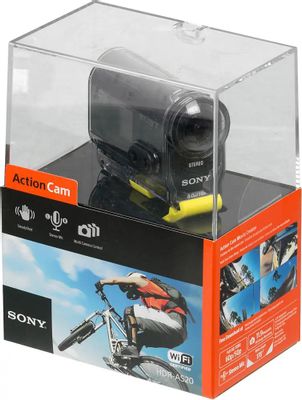Характеристики Экшн-камера Sony HDR-AS20 1080p, WiFi, черный [hdras20b.cen]  (965577) смотреть в СИТИЛИНК