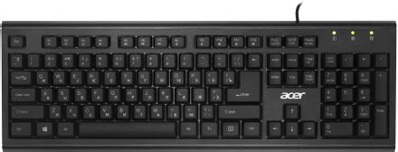 Клавиатура Acer OKW120, проводная, USB, мембранная, черный [zl.kbdee.006]