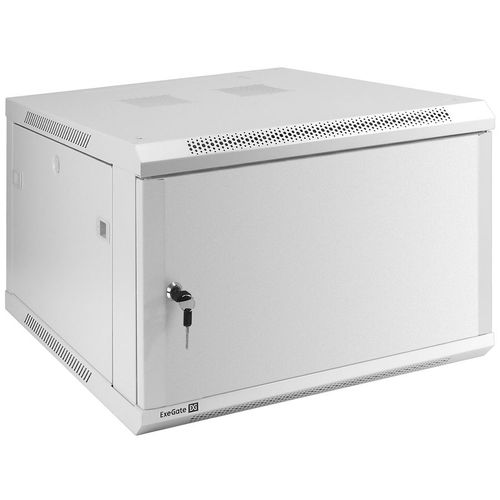 Шкаф коммутационный EXEGATE EC-WM-6U.600 EX298612RUS настенный, металлическая передняя дверь, 6U, 600x370x600 мм