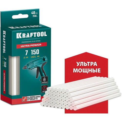 Клеевые стержни для пистолета Kraftool 06837-40, 40шт