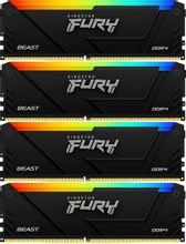 Изображение товара Оперативная память Kingston Fury Beast Black KF432C16BB2AK4/64 DDR4 -  4x 16ГБ 3200МГц, DIMM,  Ret