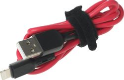 Изображение товара Кабель BORASCO Lightning (m) -  USB (m),  1м,  3A,  красный [38520]